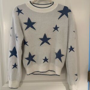 Blue Star Pattern Sweater